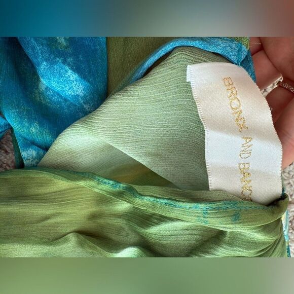 Bronx and Banco Green and Blue Mini Dress - Picture 14 of 16